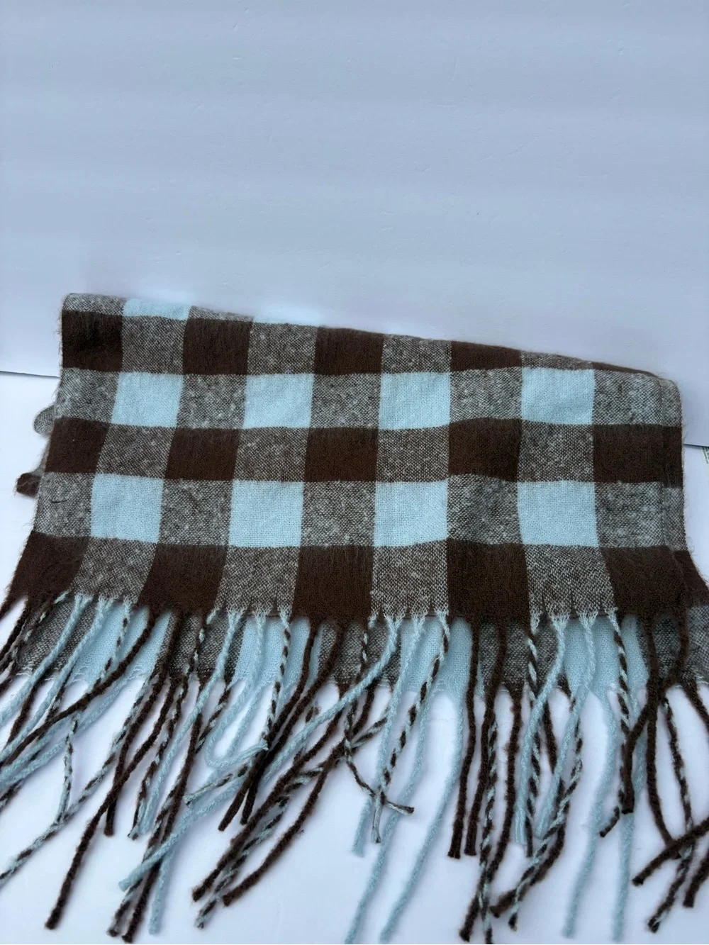 NWOT Anthropologie Maeve Brushed Gingham Scarf